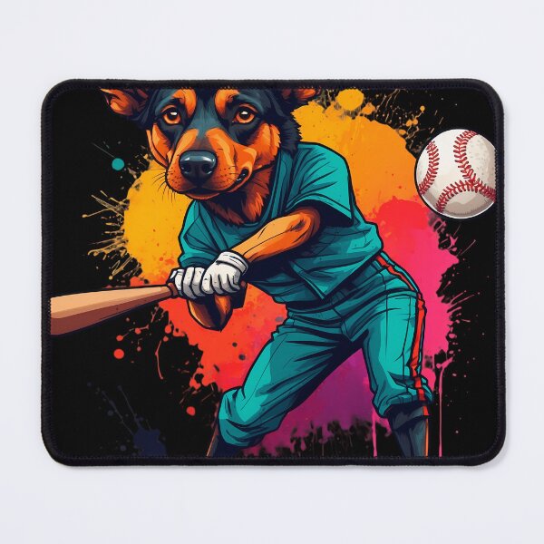 Item preview, German Sheppard dog playing baseball designed and sold by Furrifico.