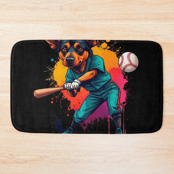 Item preview, German Sheppard dog playing baseball designed and sold by Furrifico.