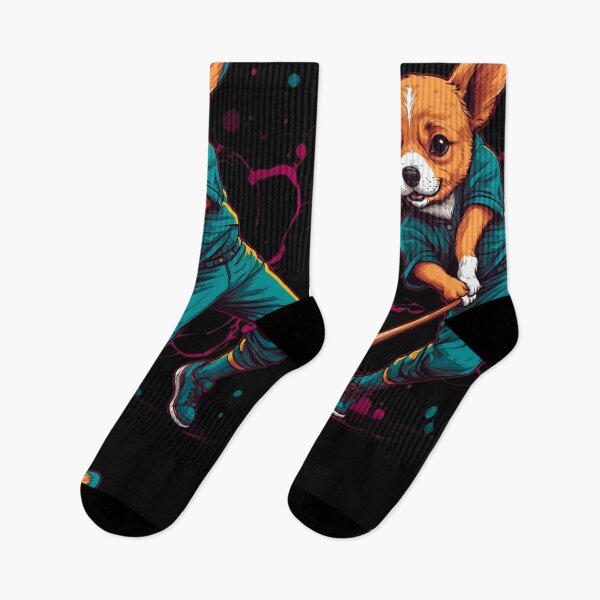 Item preview, Corgi dog playing baseball designed and sold by Furrifico.