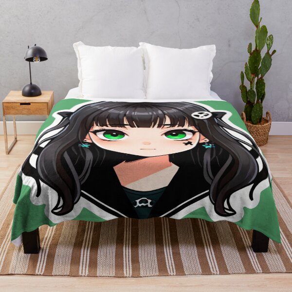 Item preview, Green Eyes Cute Student Girl designed and sold by MadnessEnvelope.