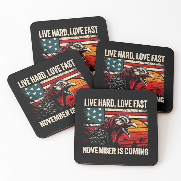 Item preview, Live Hard Love Fast November is Coming Turkey Funny Thanksgiving Design designed and sold by Tabu Touch.