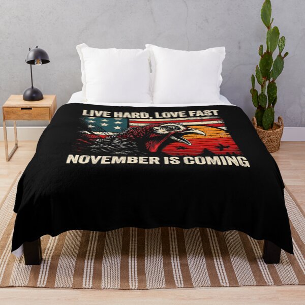 Item preview, Live Hard Love Fast November is Coming Turkey Funny Thanksgiving Design designed and sold by Tabu Touch.