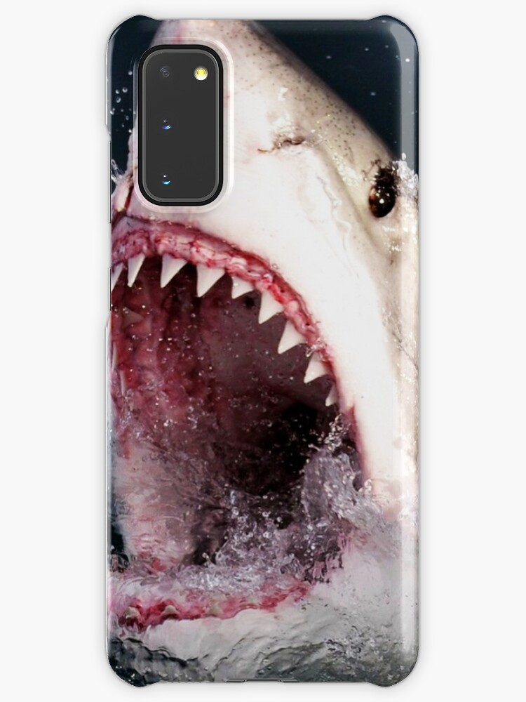 Great White Shark 3d Shark Bite Case Skin For Samsung Galaxy By Banwa Redbubble