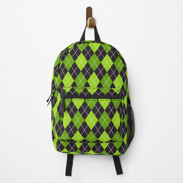 Item preview, Neon green Retro Halloween argyle diamonds check designed and sold by Dana Du.