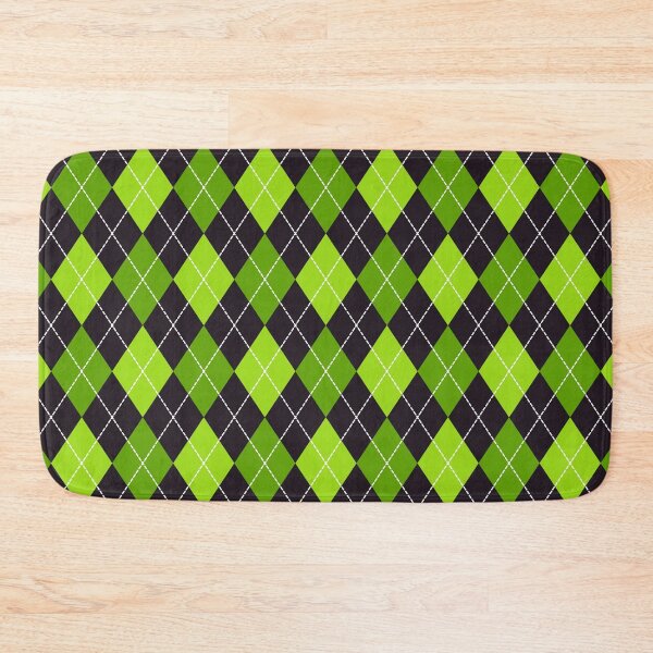 Item preview, Neon green Retro Halloween argyle diamonds check designed and sold by Dana Du.