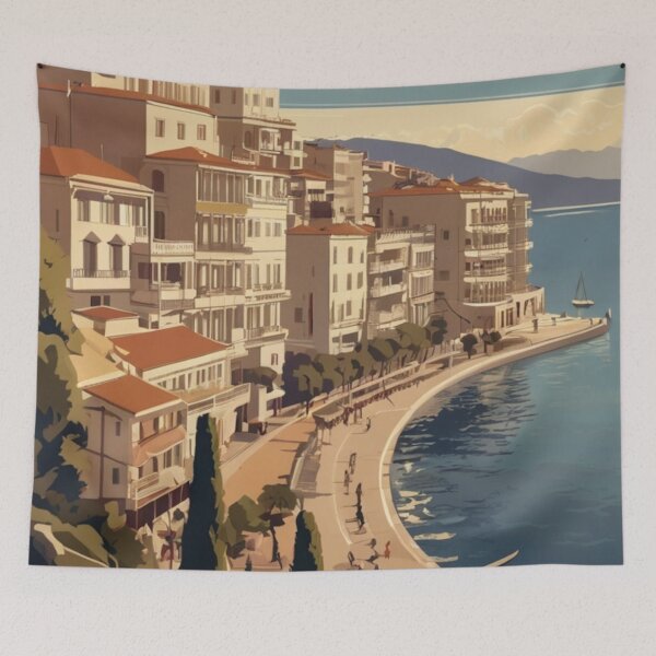 Item preview, 074 Vintage Thessaloniki, Greece Poster Design designed and sold by Alexis Art Collection.