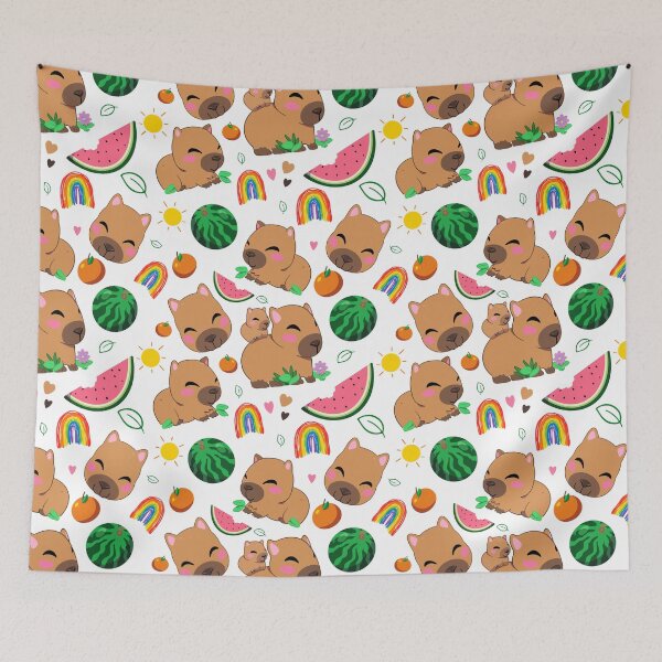 Item preview, Cute Happy Pride Rainbow Capybara  designed and sold by mzzazn.