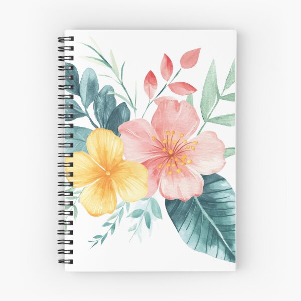 Item preview, Watercolor flowers: yellow and pink with leaves designed and sold by Solomiia Piletska.
