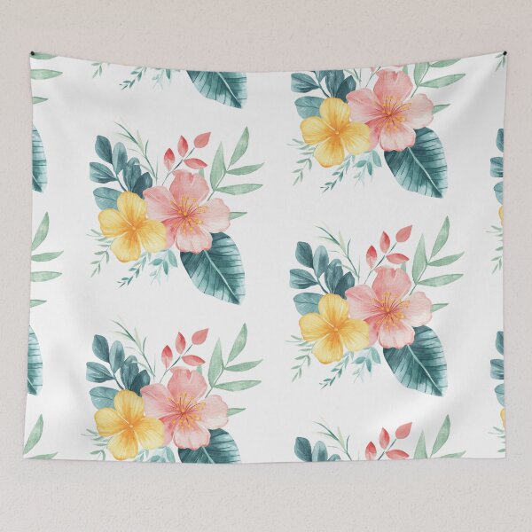Item preview, Watercolor flowers: yellow and pink with leaves designed and sold by Solomiia Piletska.