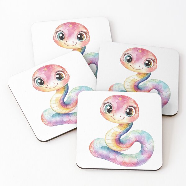 Item preview, Watercolor rainbow snake: a bright image of nature designed and sold by Solomiia Piletska.