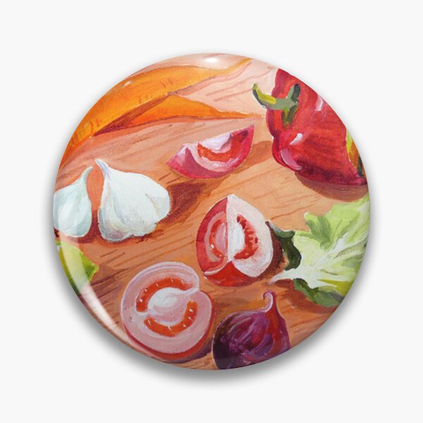 Item preview, Fruits & Vegetable composition-acrylic on canvas painting designed and sold by SamirArt.