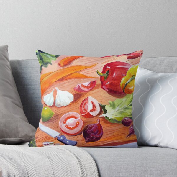 Item preview, Fruits & Vegetable composition-acrylic on canvas painting designed and sold by SamirArt.