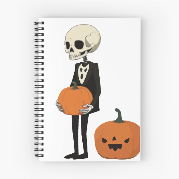 Item preview, Adorable Skeleton with Pumpkin – Whimsical Halloween Art for Seasonal designed and sold by CrazySweets.