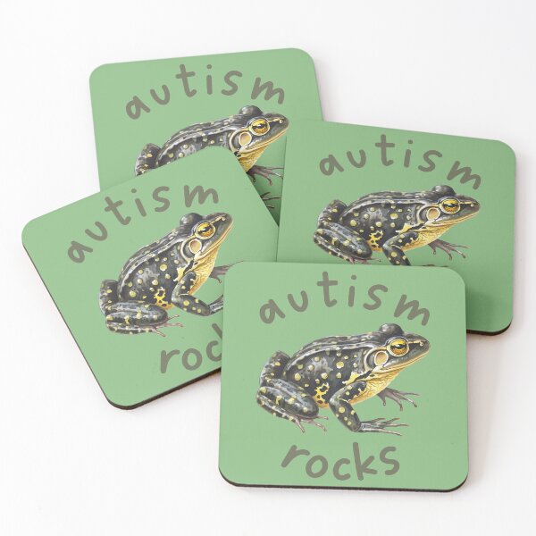 Item preview, autism rocks frog designed and sold by HematiteDesign.