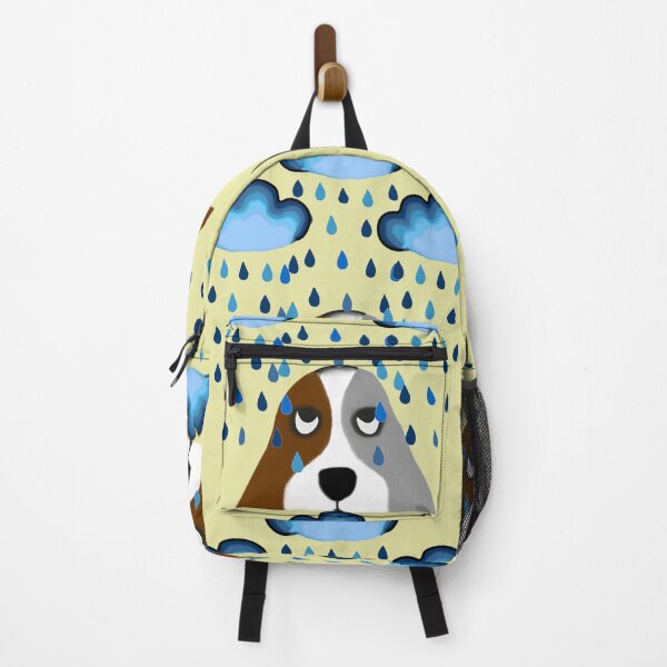 Item preview, Aki the little dog in the rain designed and sold by AvabunnyGoods.