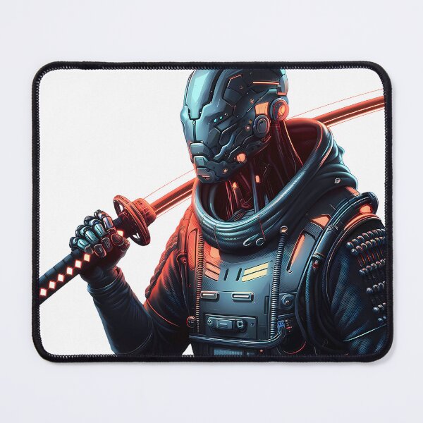Item preview, Cyberpunk Ninja Warrior with Katana designed and sold by ZetaDream.