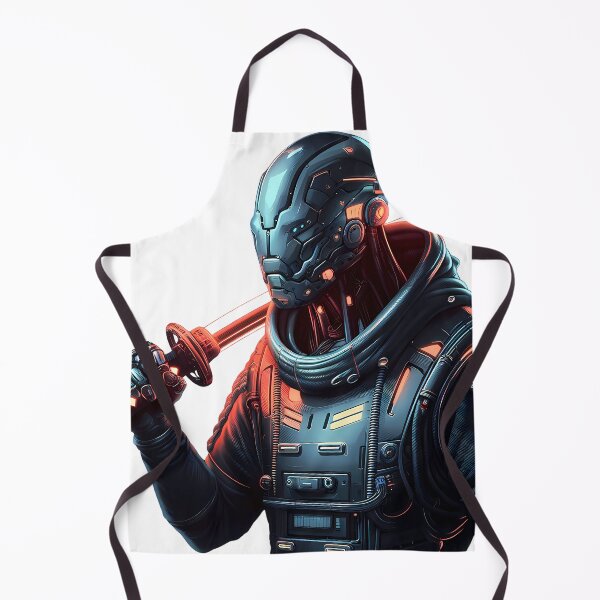 Item preview, Cyberpunk Ninja Warrior with Katana designed and sold by ZetaDream.
