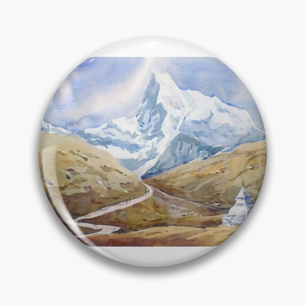 Item preview, Beauty of Himalayan landscape - watercolor painting on paper  designed and sold by SamirArt.