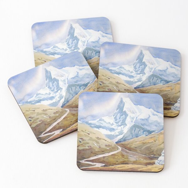 Item preview, Beauty of Himalayan landscape - watercolor painting on paper  designed and sold by SamirArt.