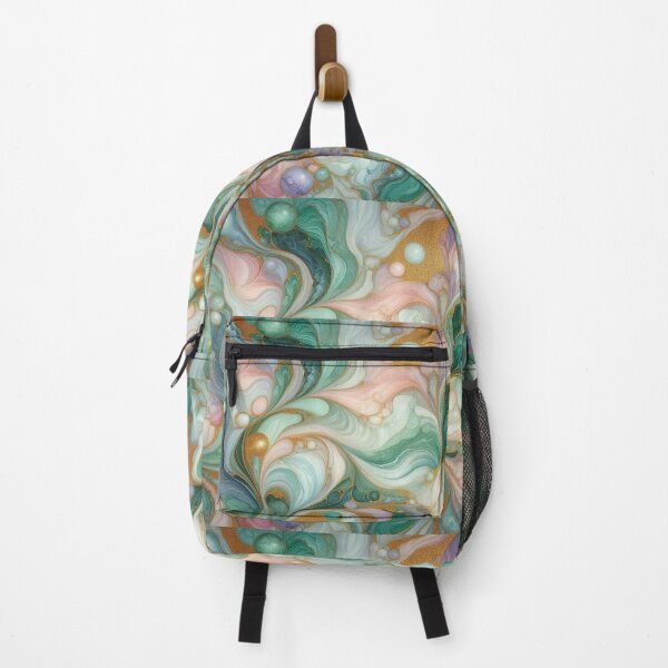 Item preview, Retro Vintage Green, Gold, White, and Pink Swirl Marble Pattern – Trendy Marble Design for Fashion, Home Décor, Accessories, and Unique Gifts designed and sold by 21 Dragonflies.