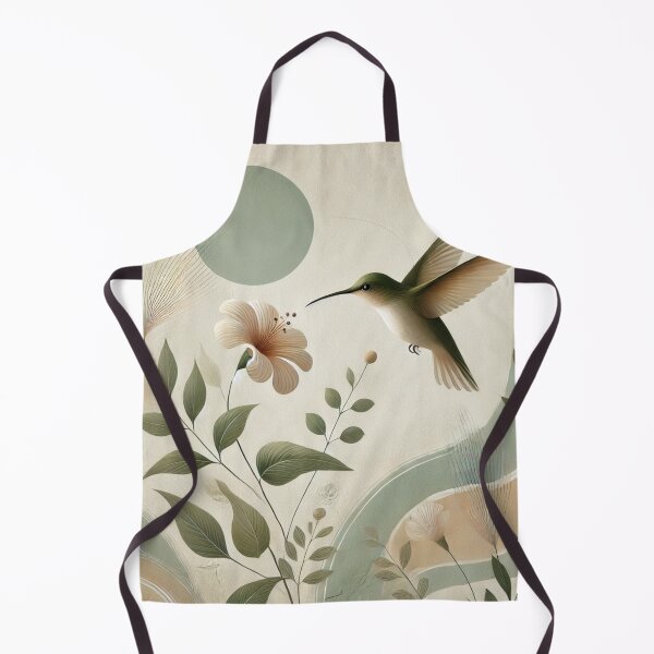 Item preview, Zen abstract humming bird with white flower designed and sold by ValerieStOnge.