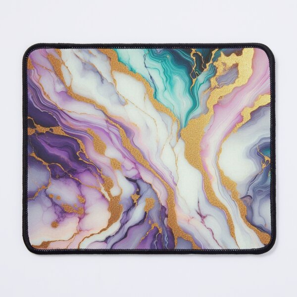Item preview, Elegant Purple, Green, Gold, White, and Teal Swirl Marble Stone Pattern – Luxurious Marble Design for Home Décor, Fashion Accessories, and Art Prints designed and sold by 21 Dragonflies.