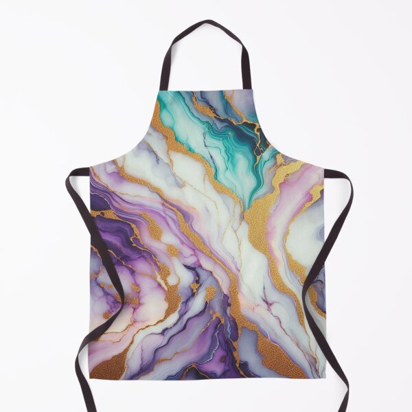 Item preview, Elegant Purple, Green, Gold, White, and Teal Swirl Marble Stone Pattern – Luxurious Marble Design for Home Décor, Fashion Accessories, and Art Prints designed and sold by 21 Tulips.