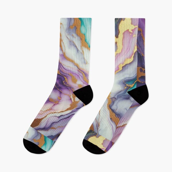 Item preview, Elegant Purple, Green, Gold, White, and Teal Swirl Marble Stone Pattern – Luxurious Marble Design for Home Décor, Fashion Accessories, and Art Prints designed and sold by 21 Dragonflies.