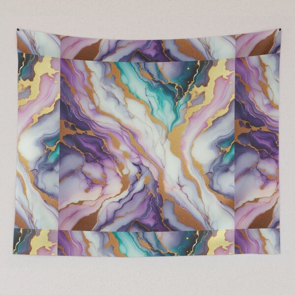 Item preview, Elegant Purple, Green, Gold, White, and Teal Swirl Marble Stone Pattern – Luxurious Marble Design for Home Décor, Fashion Accessories, and Art Prints designed and sold by 21 Dragonflies.