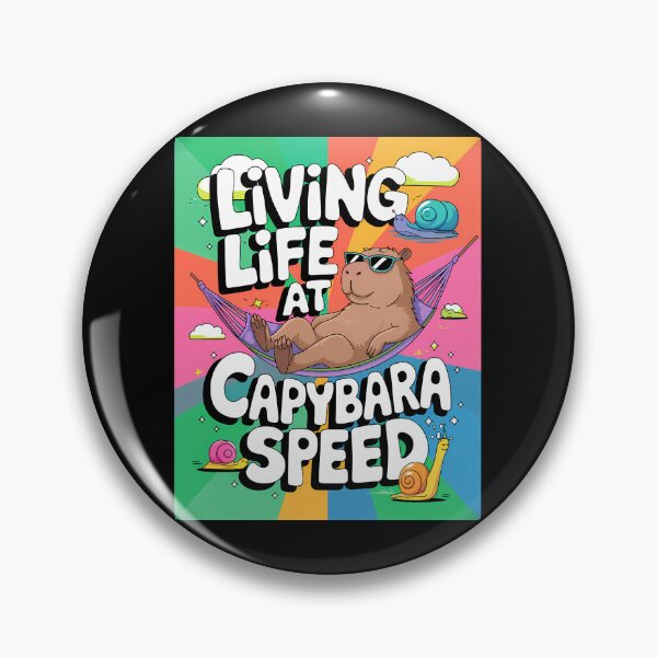 Item preview, Living Life at Capybara Speed designed and sold by OwlWorks.