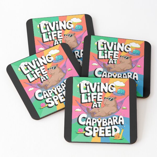 Item preview, Living Life at Capybara Speed designed and sold by OwlWorks.