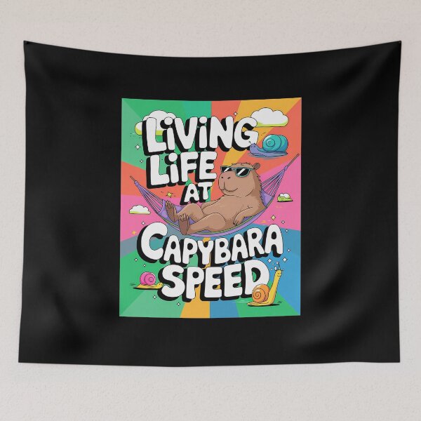 Item preview, Living Life at Capybara Speed designed and sold by OwlWorks.