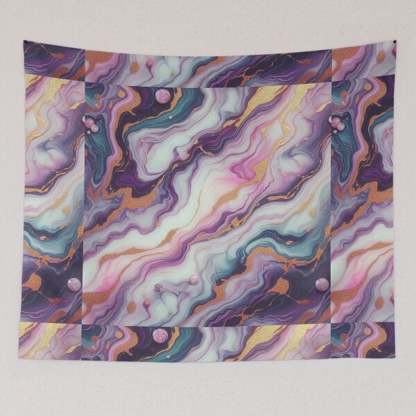 Item preview, Wave like Elegant Purple, Green, Gold, White, and Teal Swirl Marble Stone Pattern – Luxurious Marble Design for Home Décor, Fashion Accessories, and Art Prints designed and sold by 21 Dragonflies.