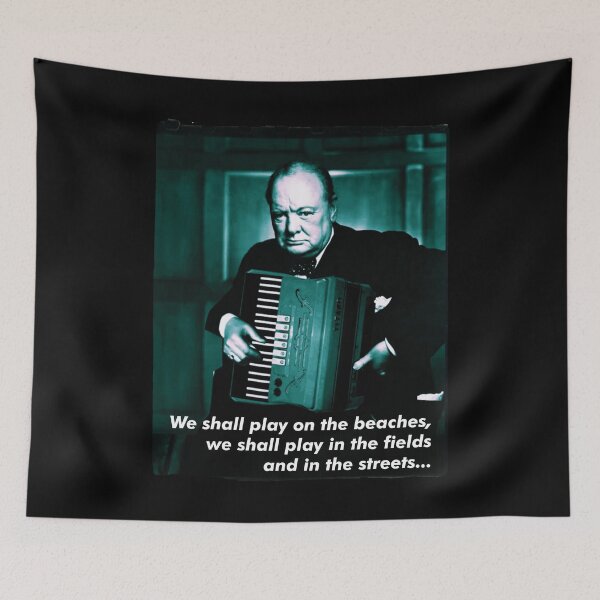 Item preview, Churchill tocando el acordeón designed and sold by UkuleleGeorge.