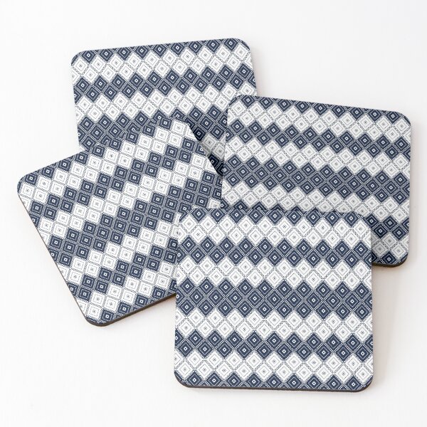 Item preview, White and blue modern ethnic design designed and sold by _Patternique_.