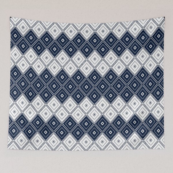 Item preview, White and blue modern ethnic design designed and sold by _Patternique_.