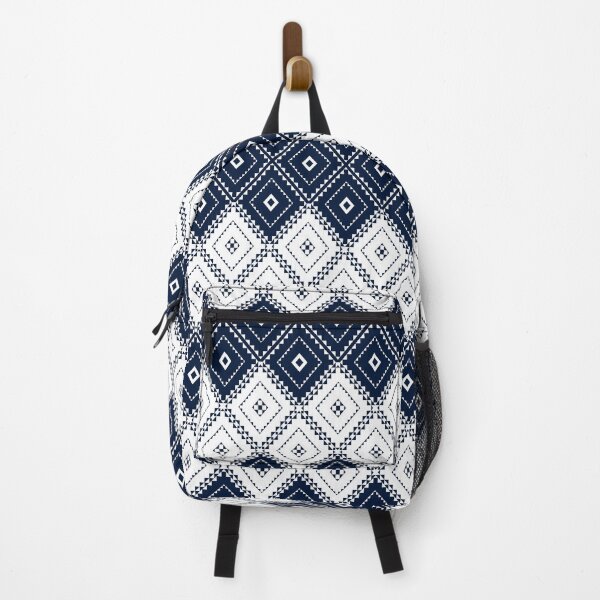 Item preview, White and blue modern ethnic design designed and sold by _Patternique_.
