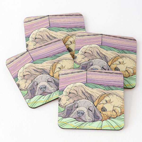 Item preview, Cute Colored Puppies! Calm, Sleeping furbabies! Dogs, Puppy, Pet designed and sold by erkabees.