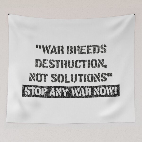 Item preview, Vintage Anti-War message - "War Breeds Destruction, Not Solutions" - Stop Any War Now! designed and sold by paulo silveira.
