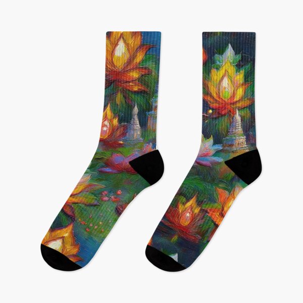 Item preview, Indian Festival Diwali Pattern with Lotuses, Lamps and Water – Festival of Lights Design Celebrating Diwali, Indian Culture, and World Festivals designed and sold by 21 Dragonflies.