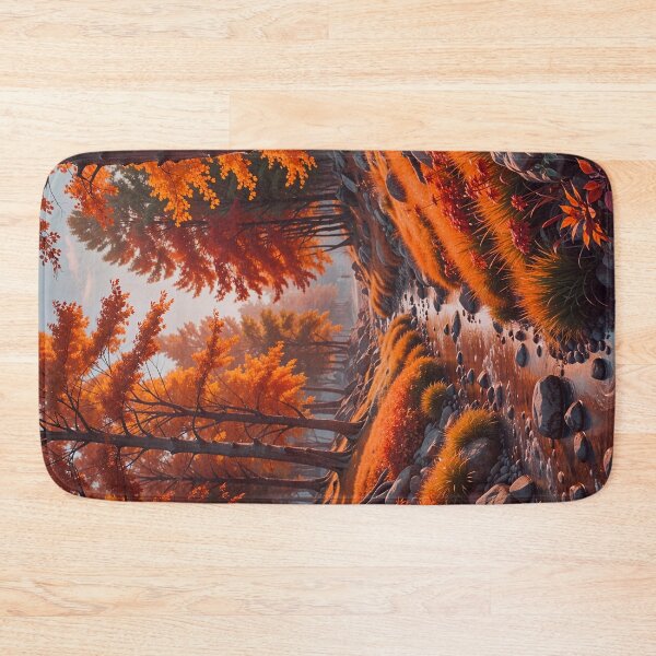 Item preview, Peaceful Stream Autumn Forest Landscape designed and sold by TheArtOfPat.