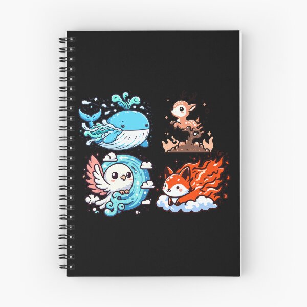 Item preview, 4 Elements Fusion with 4 Animals (Whale-Water, Deer-Earth, Fox-Fire, Eagle-Air) designed and sold by bhoomin7.