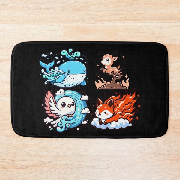 Item preview, 4 Elements Fusion with 4 Animals (Whale-Water, Deer-Earth, Fox-Fire, Eagle-Air) designed and sold by bhoomin7.
