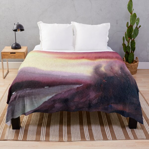 Item preview, Monsoon Sunset mountain - watercolor painting on paper designed and sold by SamirArt.