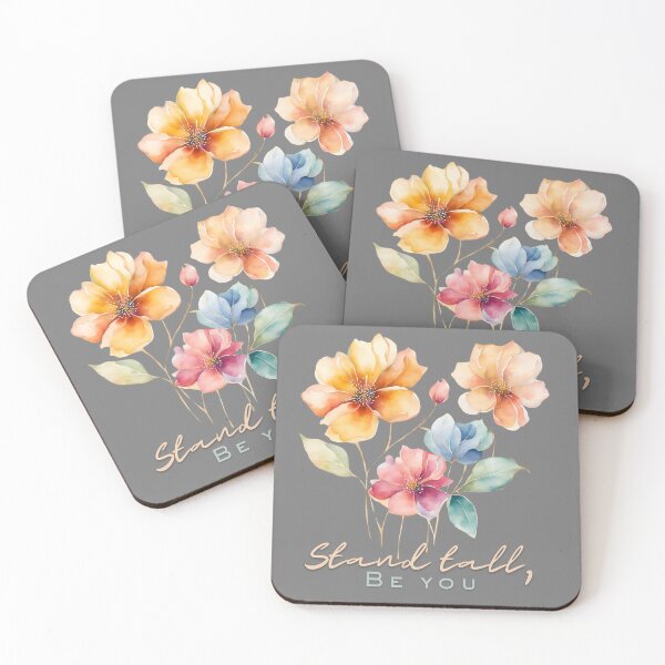 Item preview, Stand Tall, Be You - Floral Gold Accents designed and sold by Hummy-studio.