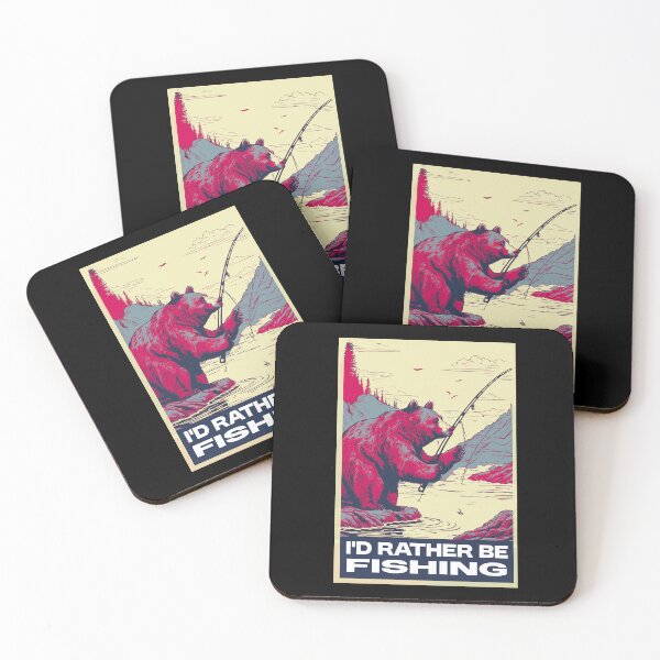 Item preview, Funny Bear Fishing I'd Rather Be Fishing designed and sold by TrueArtsStore.