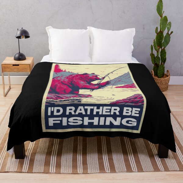 Item preview, Funny Bear Fishing I'd Rather Be Fishing designed and sold by TrueArtsStore.