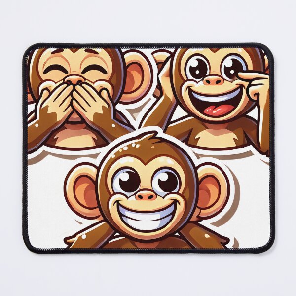 Item preview, : Laughing Monkeys Trio Sticker designed and sold by Peelya.