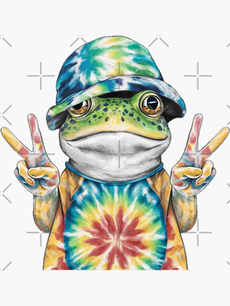 Thumbnail 3 of 3, Sticker, Cool frog with cool vibes designed and sold by Coollzone.