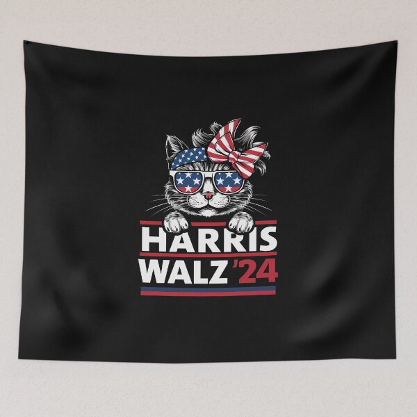Item preview, Harris Walz 2024 Funny Cat Election Kamala Harris designed and sold by Tmino-design.